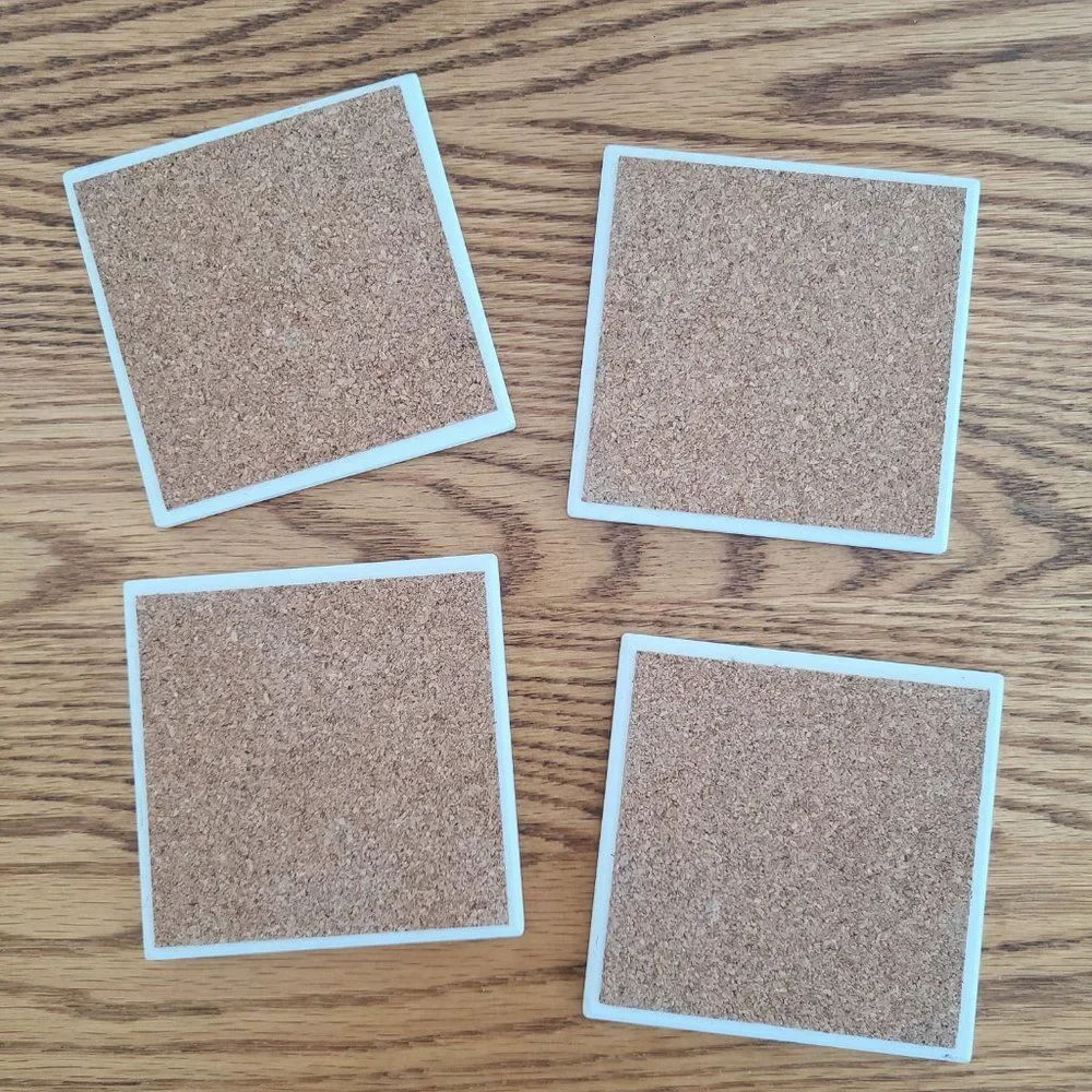 Set Of Four Ceramic Tile Coasters Artwork 